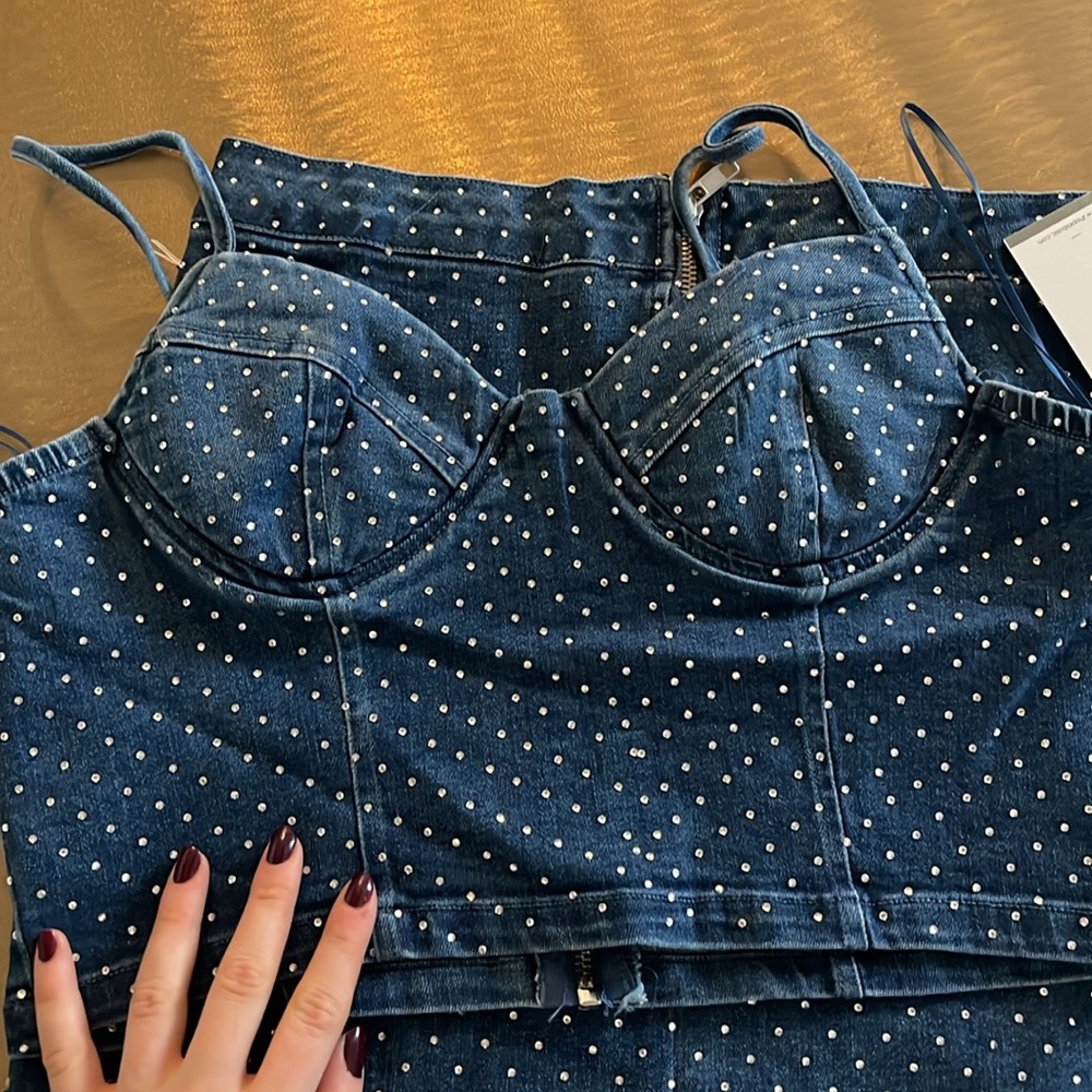 NWT Denim Corset & Skirt Set - Picture 4 of 7